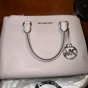 2016 Michael Kors Gray Handbag With Silver Harware